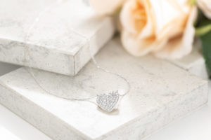 Heart Necklace White Gold