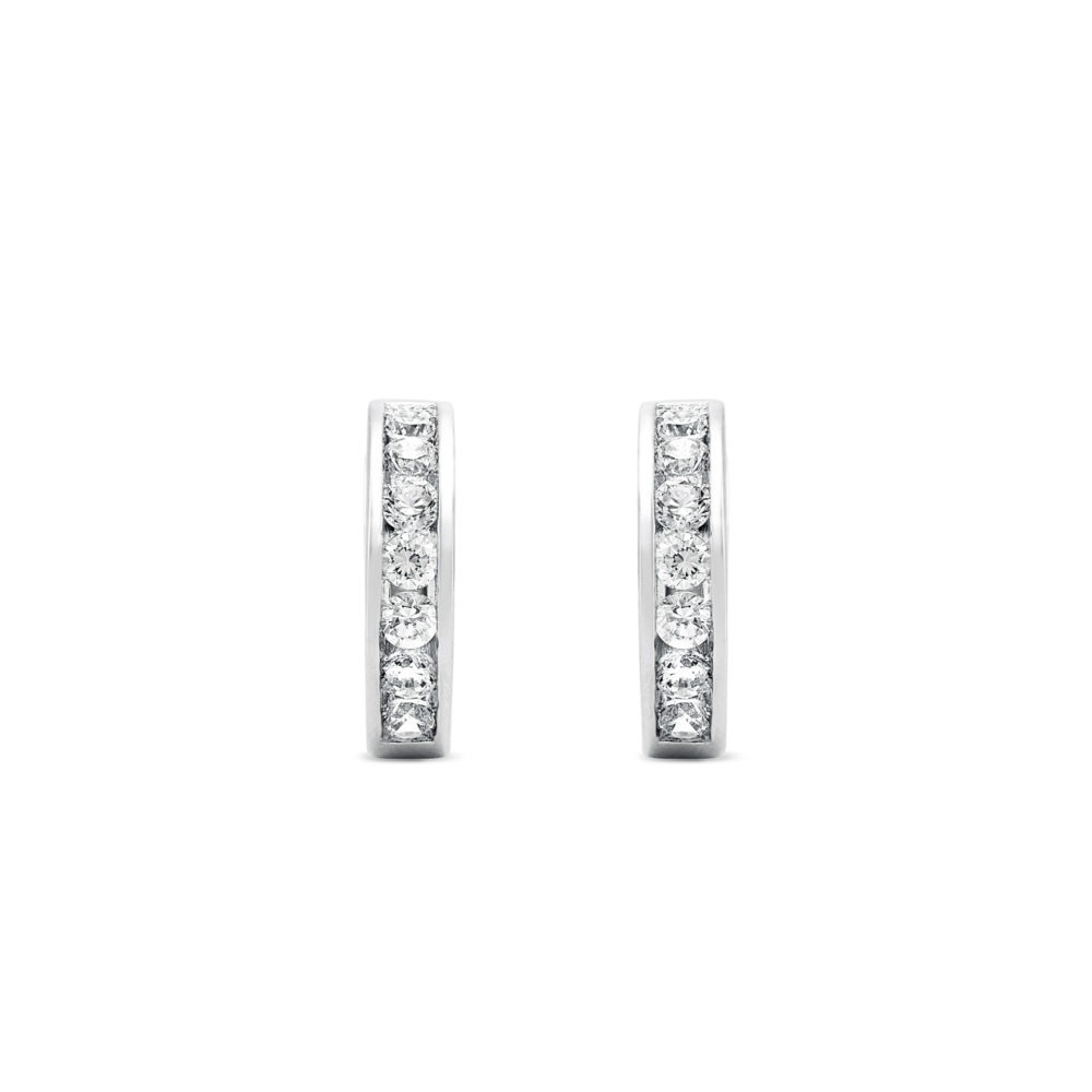 0.75ct Diamond Hoop Earrings