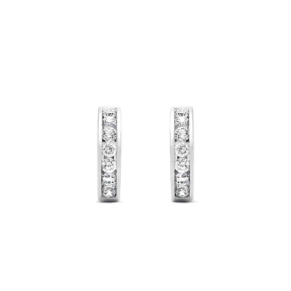 0.75ct Diamond Hoop Earrings