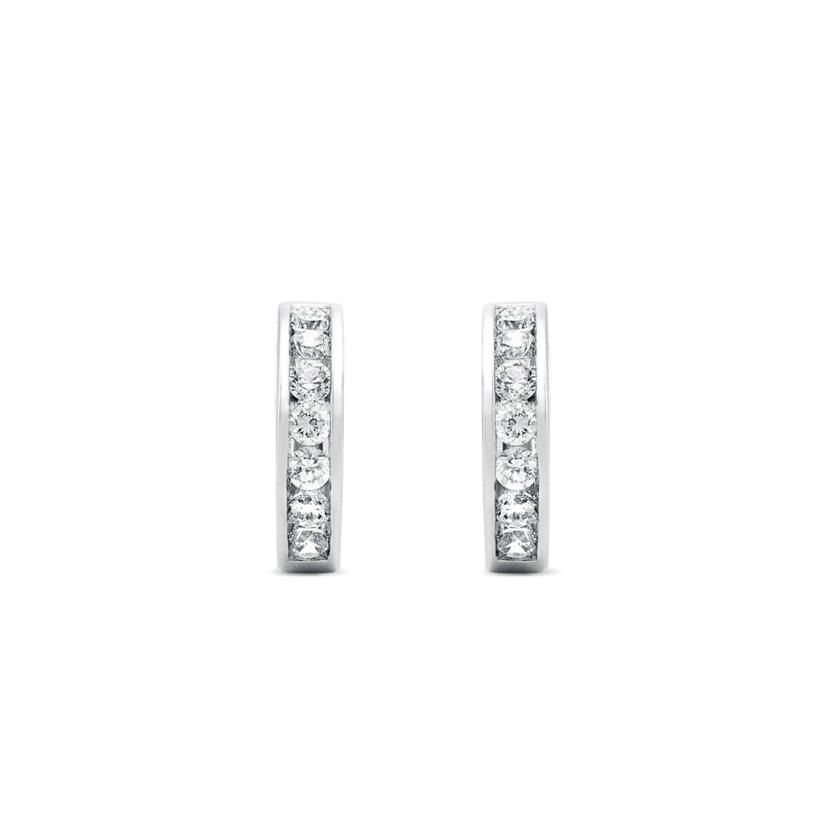 0.75ct Diamond Hoop Earrings