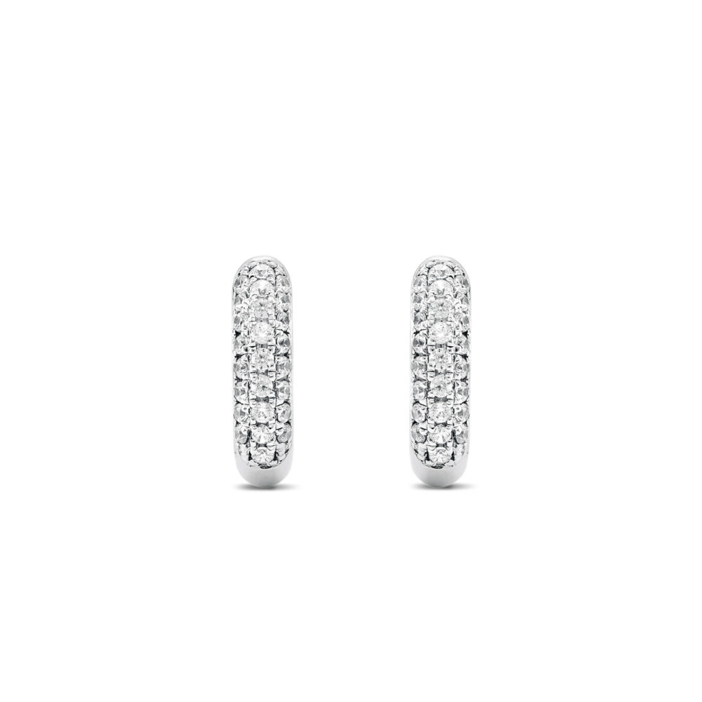 0.5ct Diamond Pave Hoop Earrings, mini