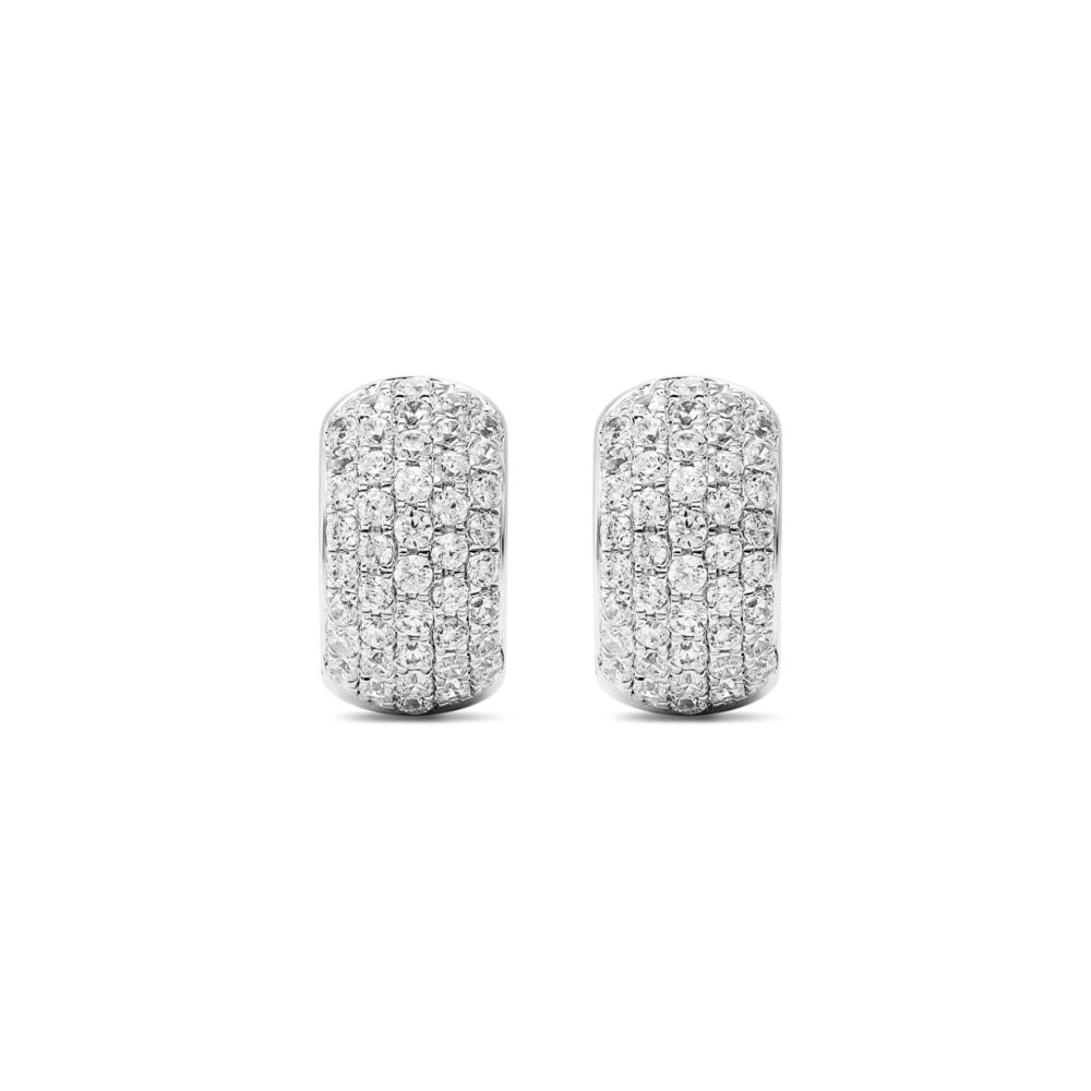 1ct Diamond Huggie Hoop Earrings