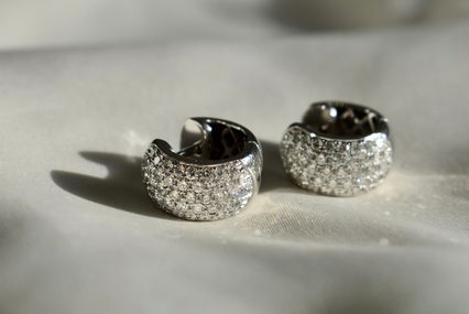 Diamond Huggie Hoops