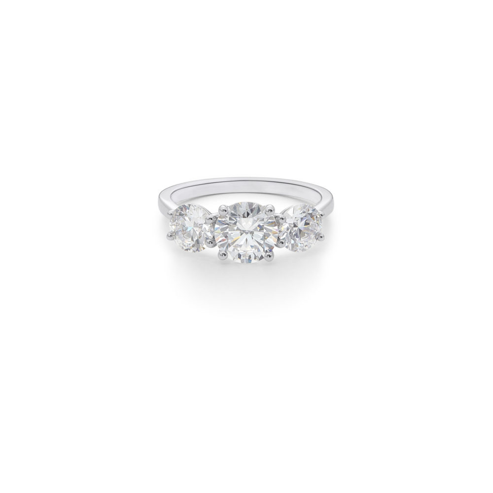 Keepers Collection Maja Engagement Ring - Trilogy of Three Round Brilliant Diamonds
