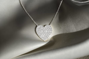 50 Diamond White Gold Heart Necklace
